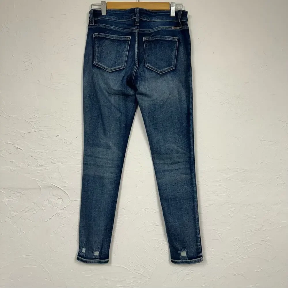 Kancan Blue High Rise Skinny Jeans Womens 26 Fall Classicic Denim Zip Fly